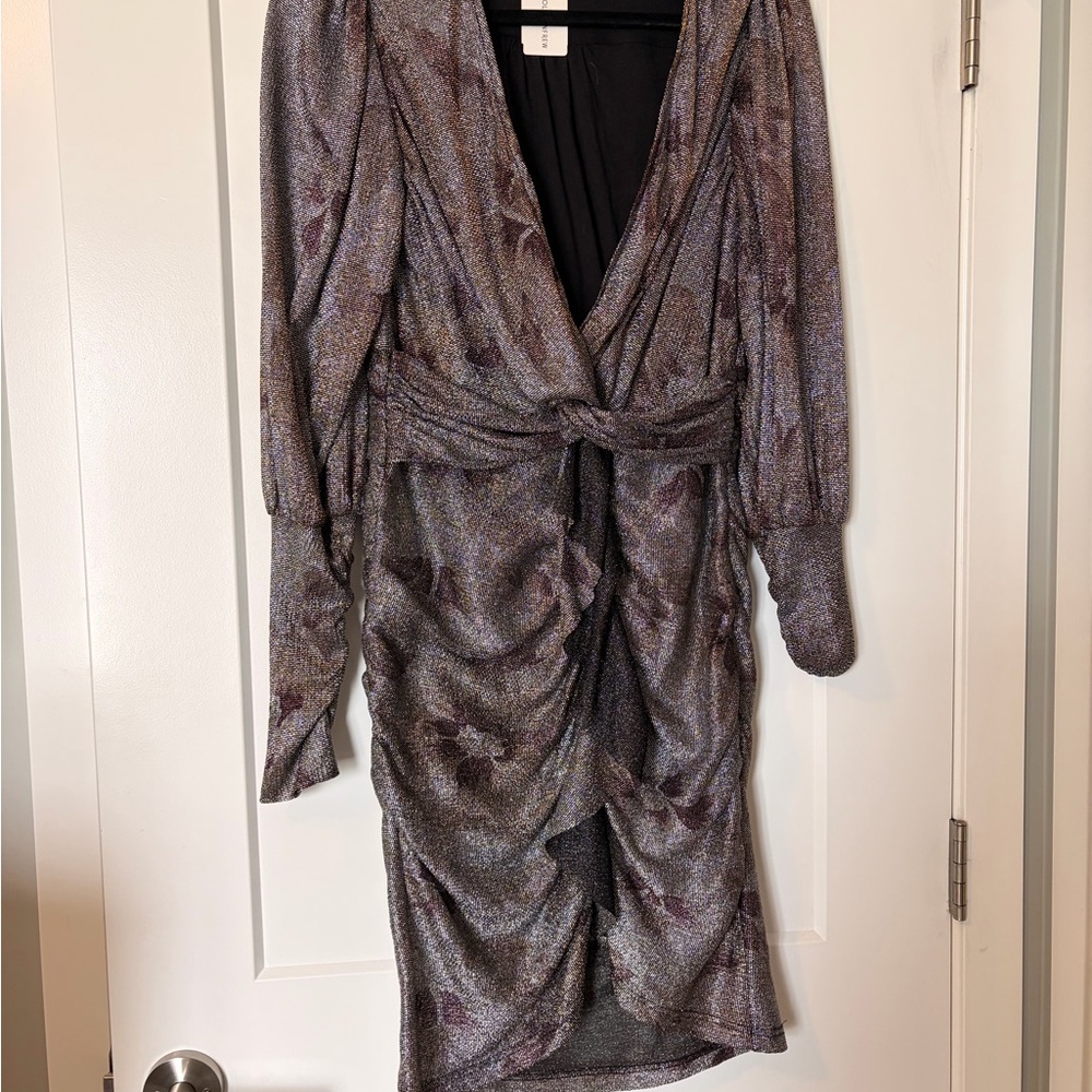 *NWT* ba&sh Metallic Ruched Mini Dress 🛍️ - Picture 5 of 5